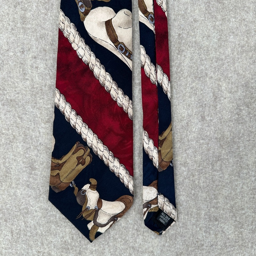VTG Roper Silk Necktie Cowboy Hat Boots Western Ranch Saddle Rodeo - Picture 4 of 9